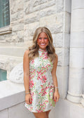 Poppy - Pink/Green Floral Mini Dress