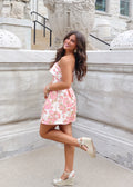 Mia - Pink Floral Mini Dress
