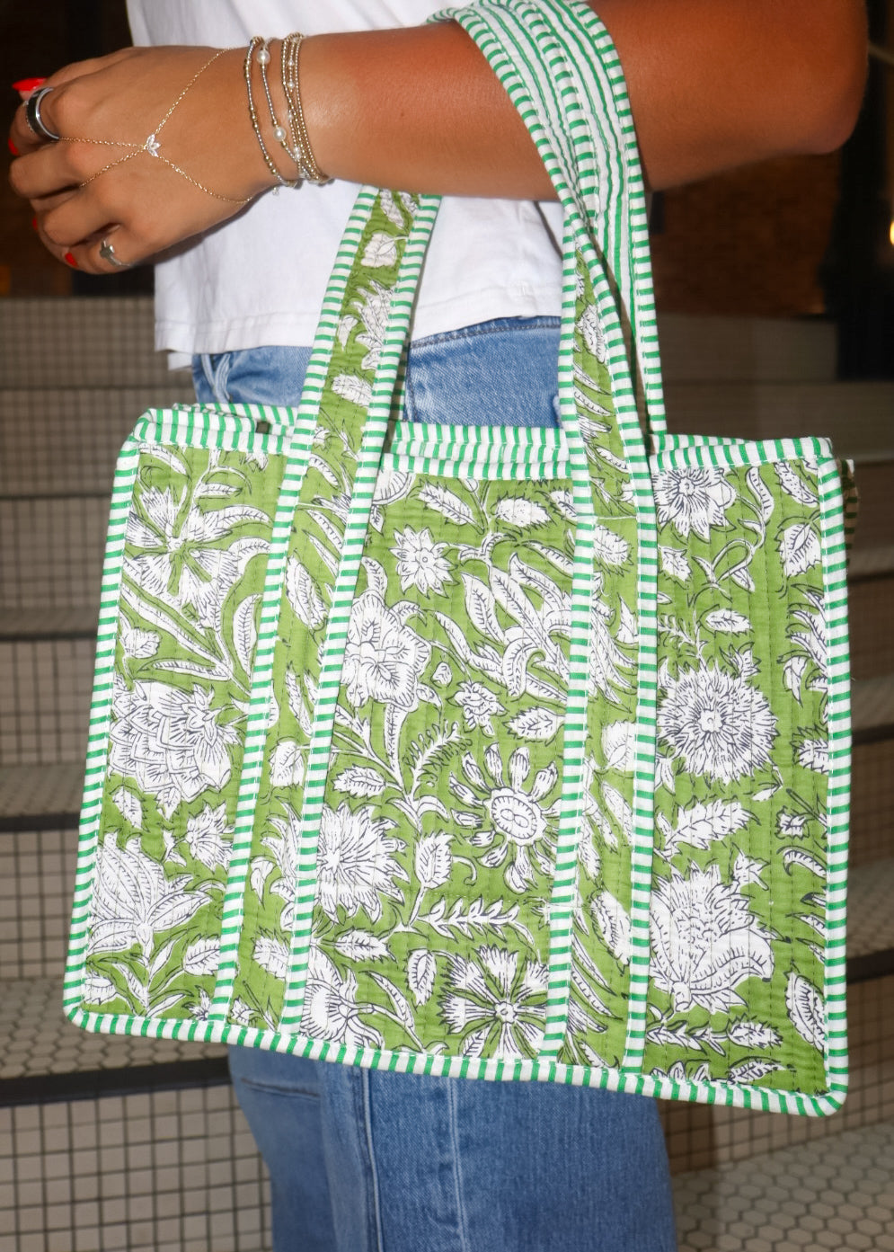 Mini Quilted Bag - Green