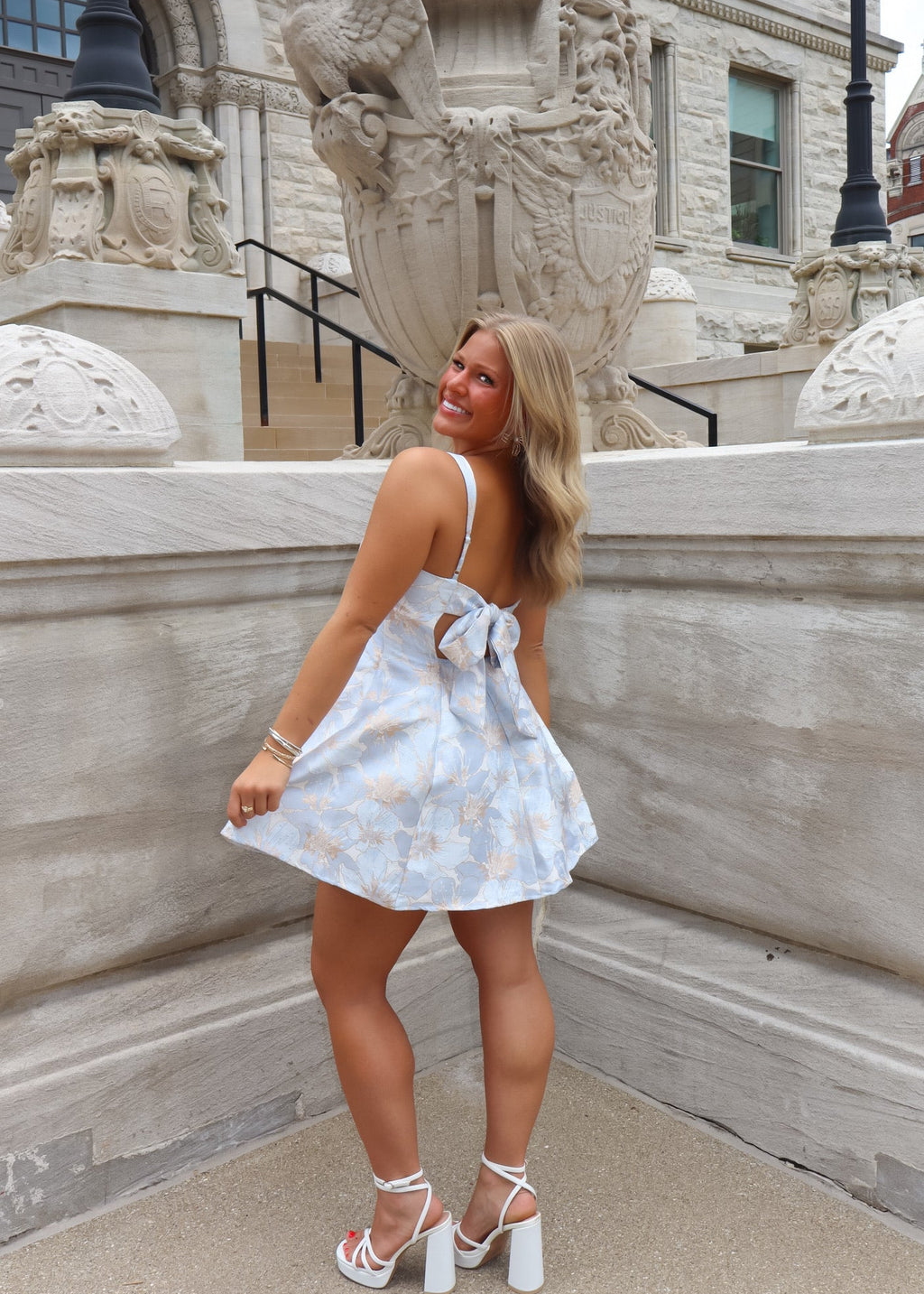 Belle - Light Blue Mini Dress