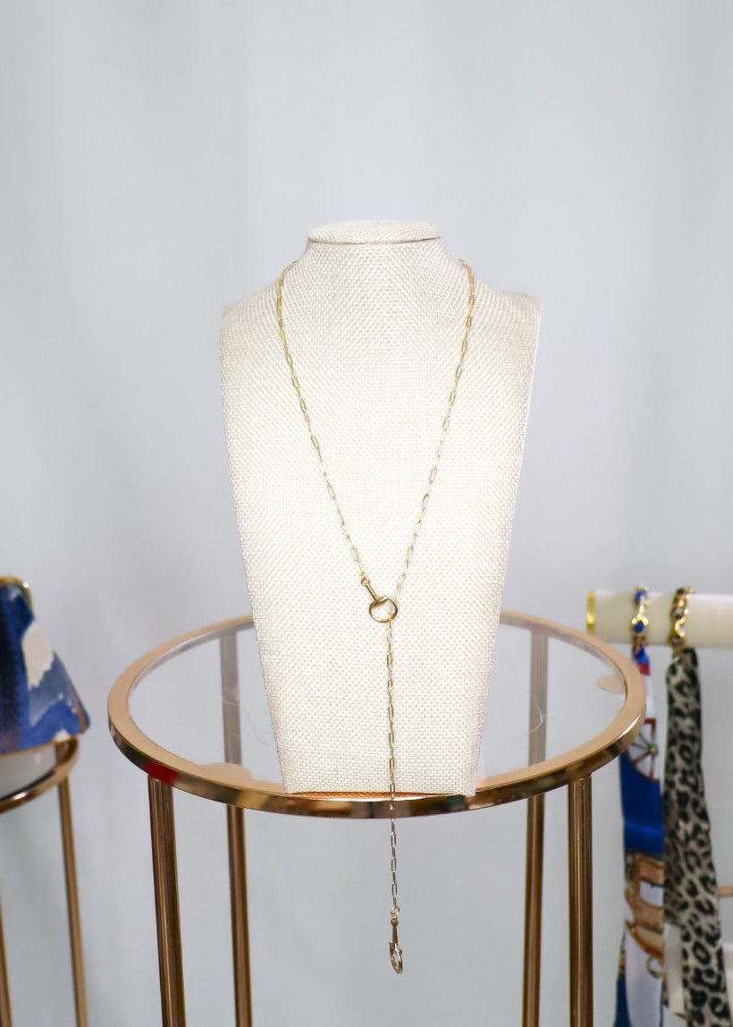 Harper - Horsebit Y Necklace