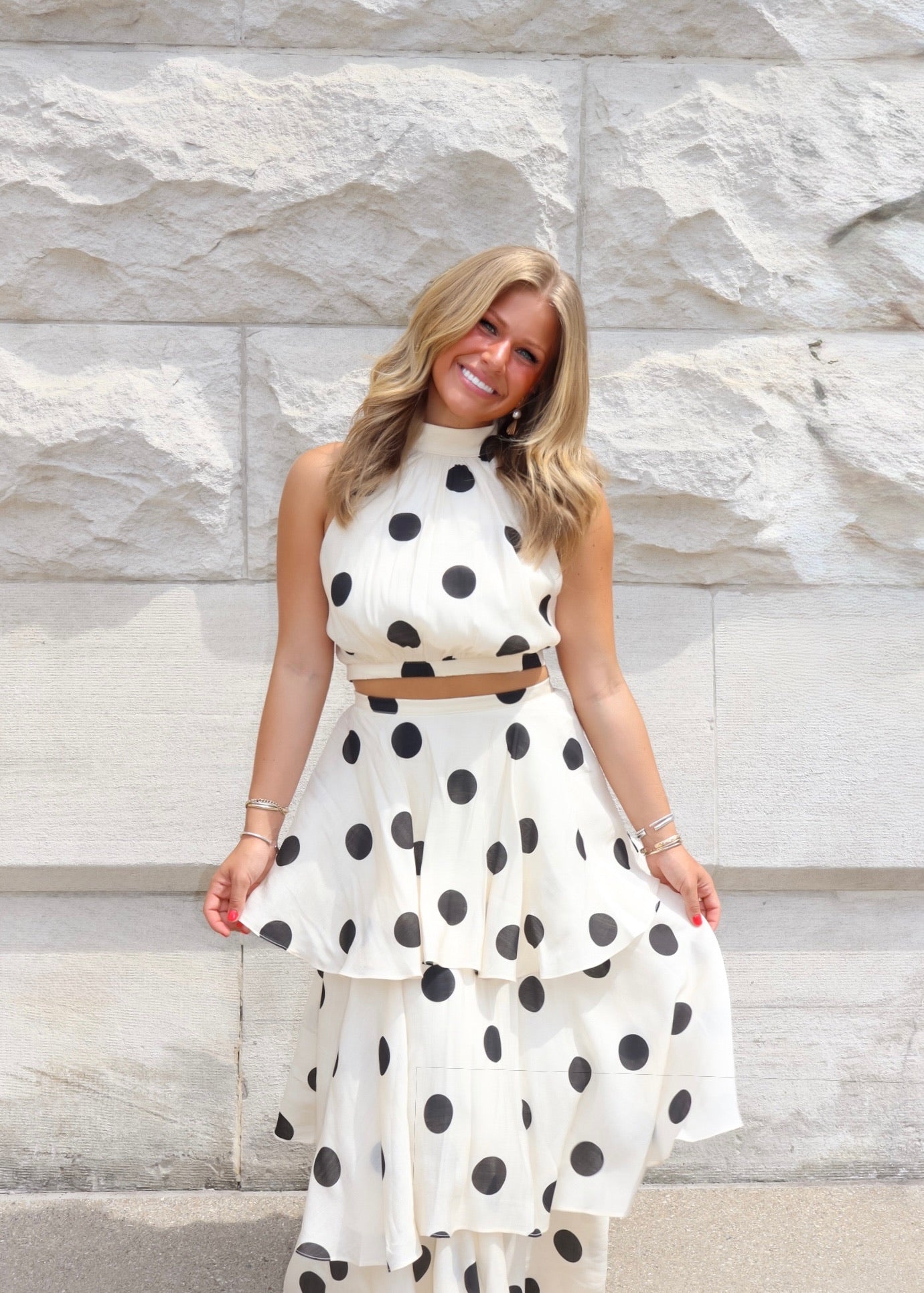Lola Polka Dot Set - Black & Cream