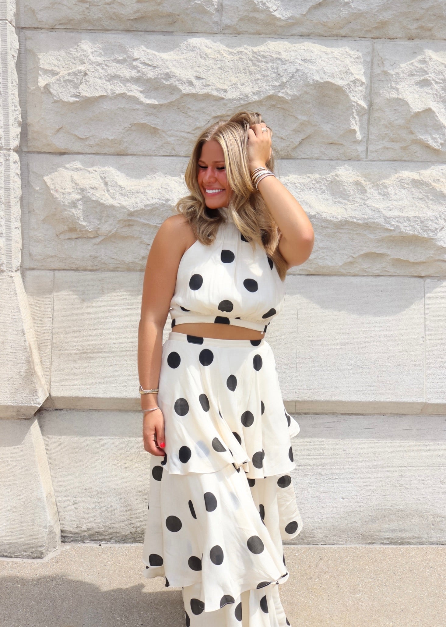 Lola Polka Dot Set - Black & Cream