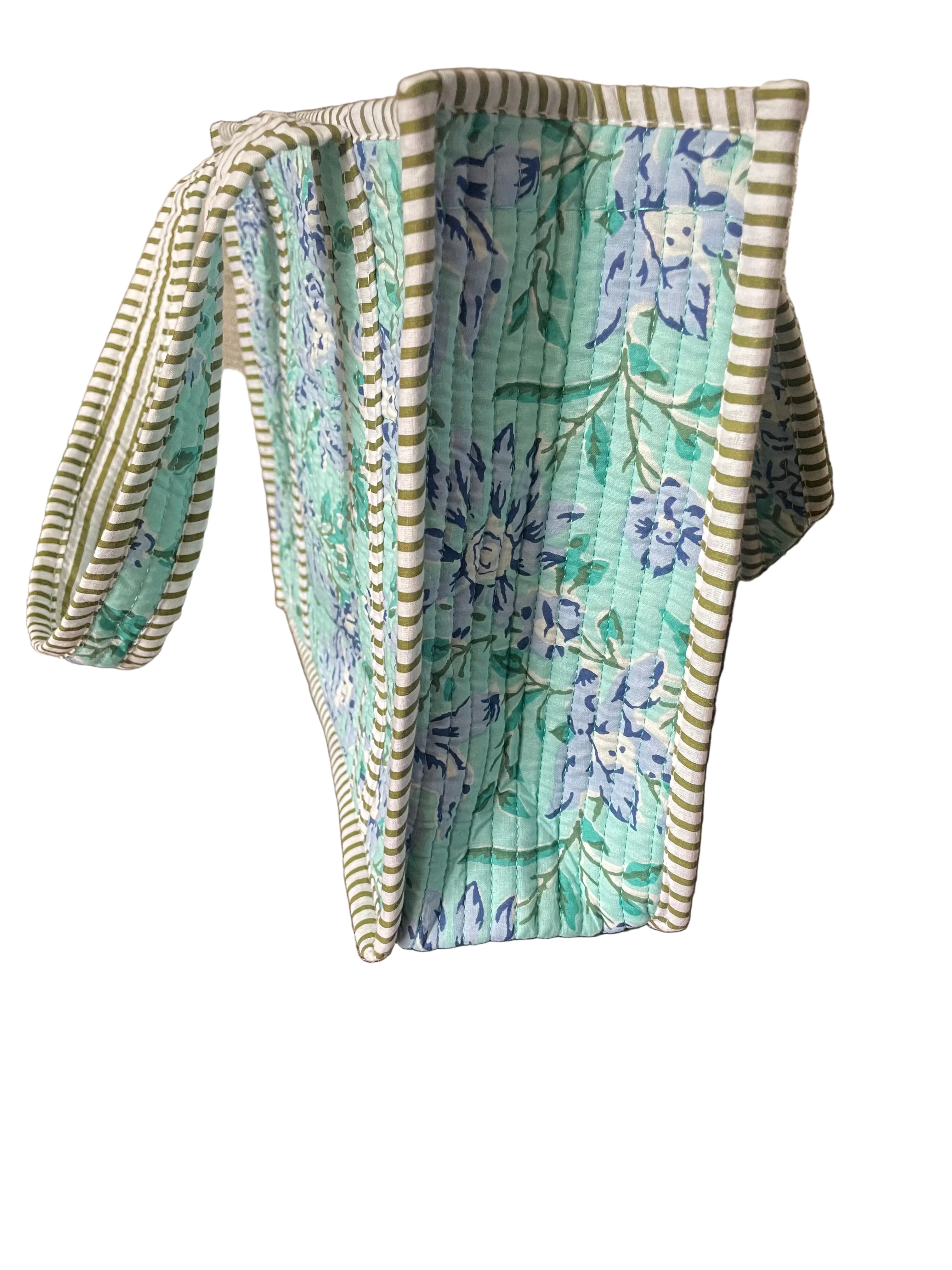 Mini Quilted Bag - Light Turquoise/Blue