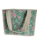 Mini Quilted Bag - Mint Green/Pink