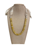 Beaded Necklace with Scarf Back - Yellow