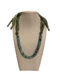 Beaded Necklace with Scarf Back