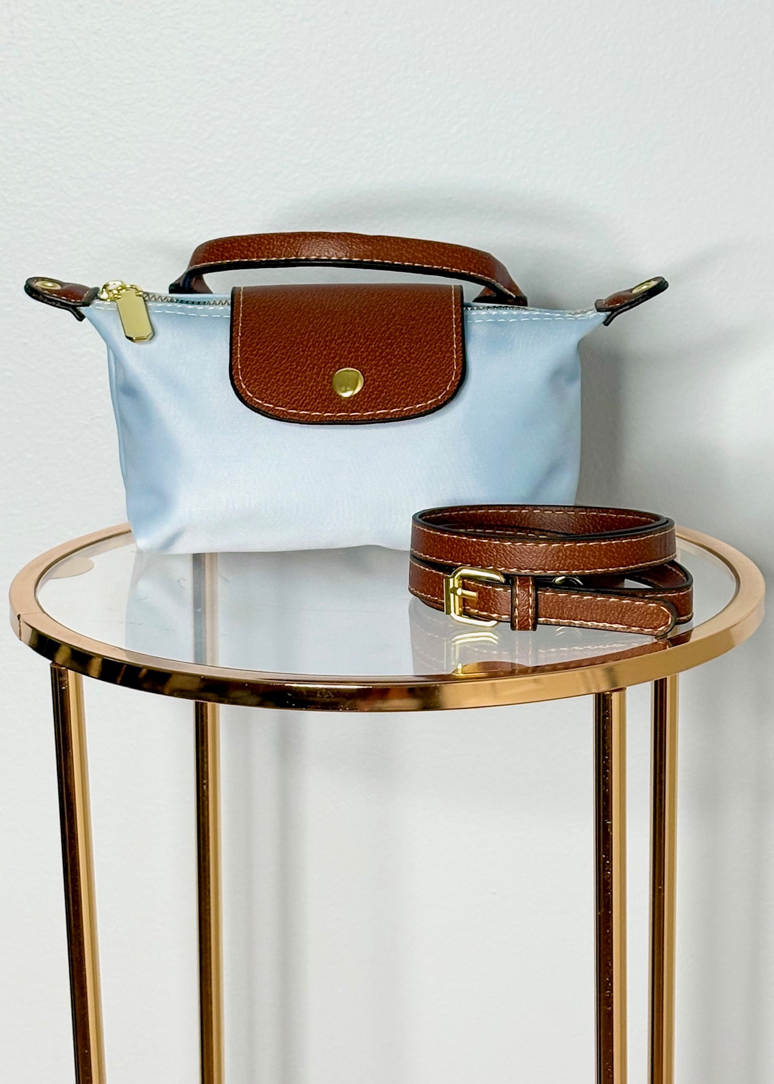 Mini Vinyl Purse - Light Blue