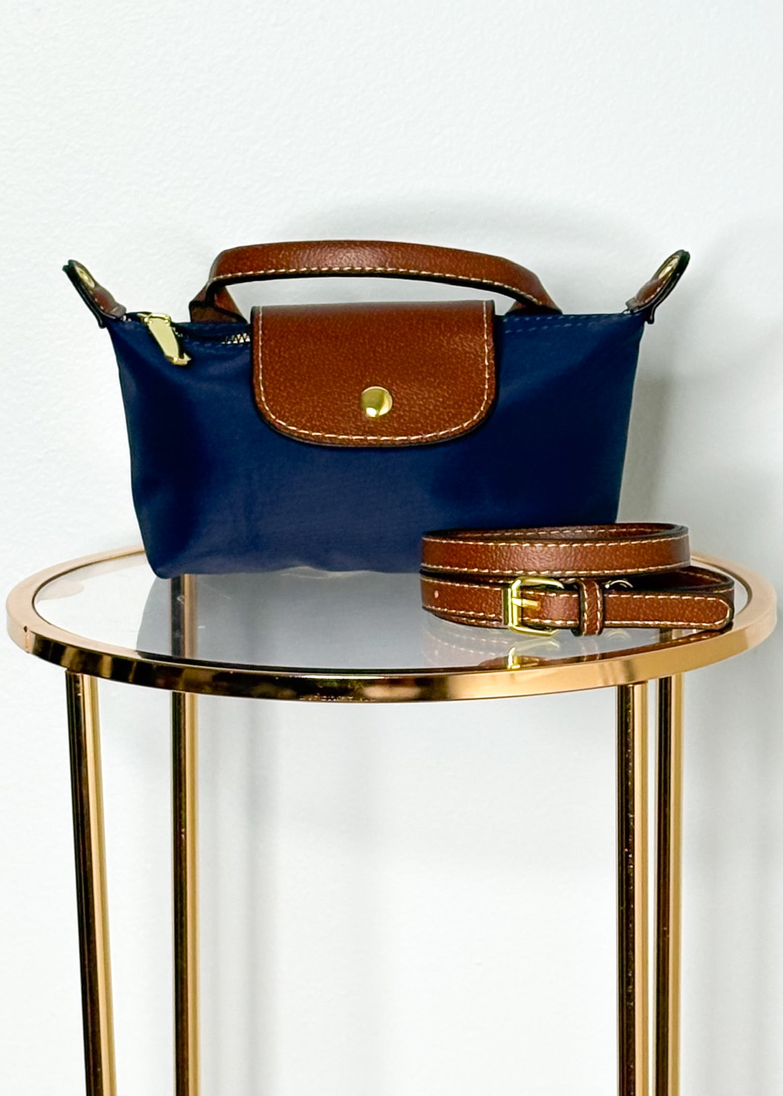 Mini Vinyl Purse - Navy