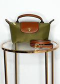 Mini Vinyl Purse - Olive Green