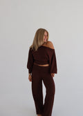 Sonya - Sweater Pants & Top Set - Brown