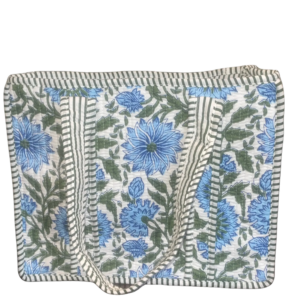 Mini Quilted Bag - Sage/Blue