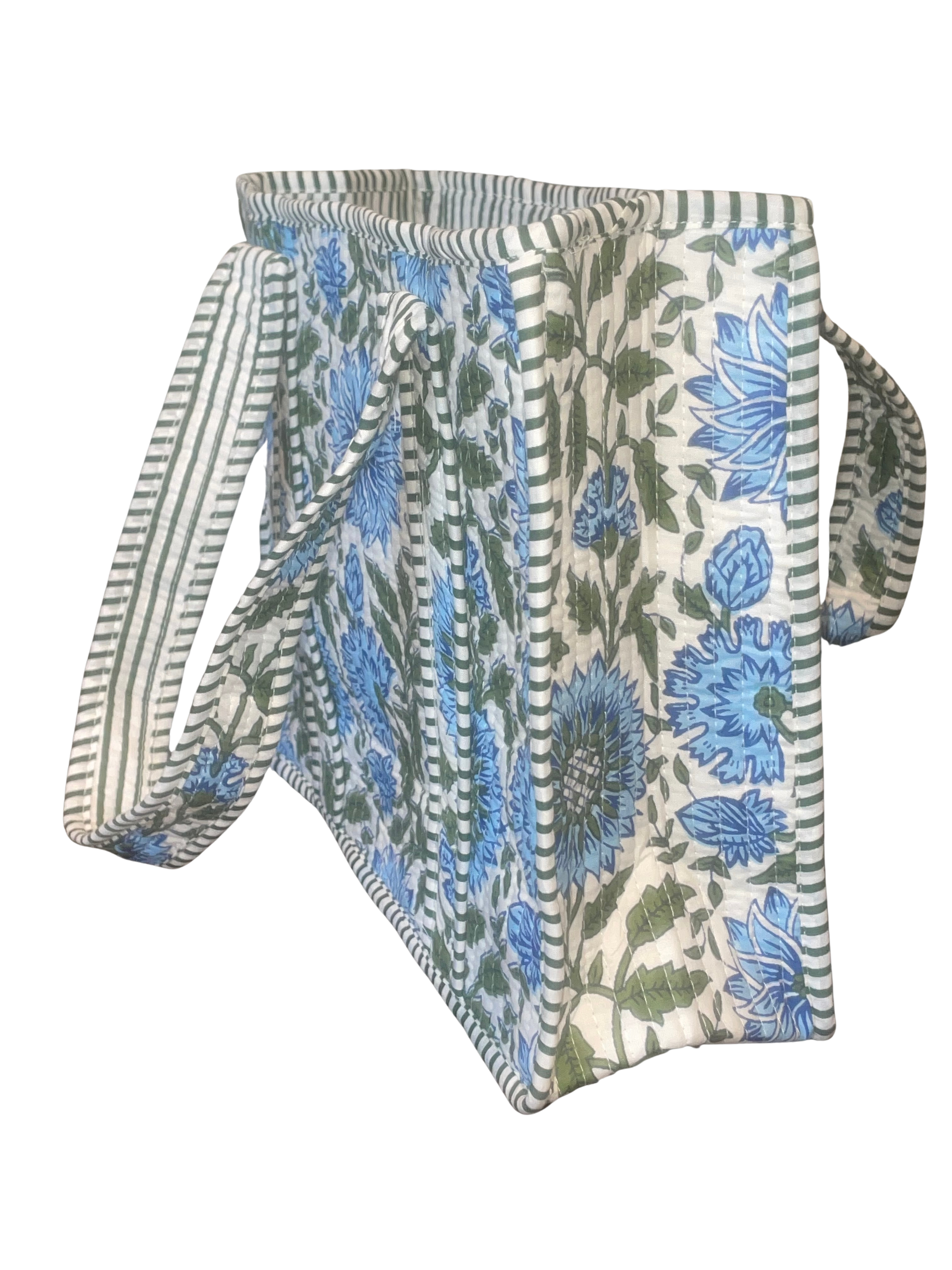 Mini Quilted Bag - Sage/Blue