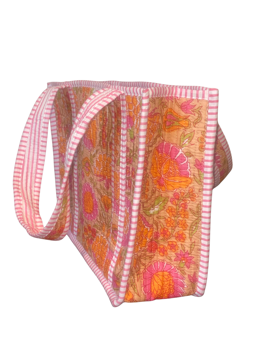 Mini Quilted Bag - Orange/Pink