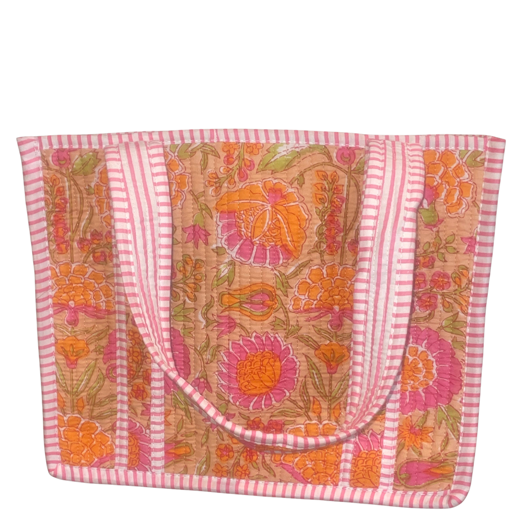 Mini Quilted Bag - Orange/Pink