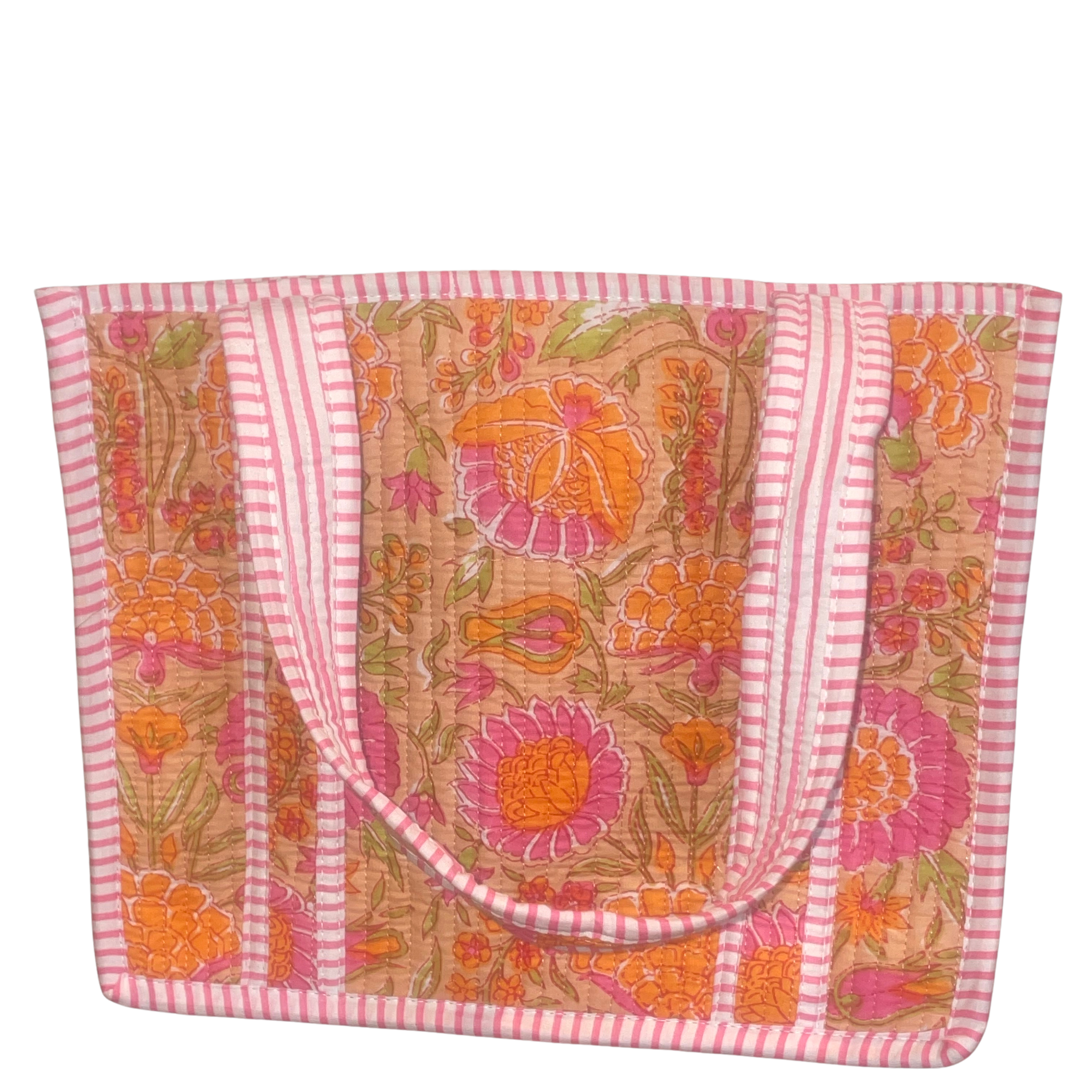 Mini Quilted Bag - Orange/Pink