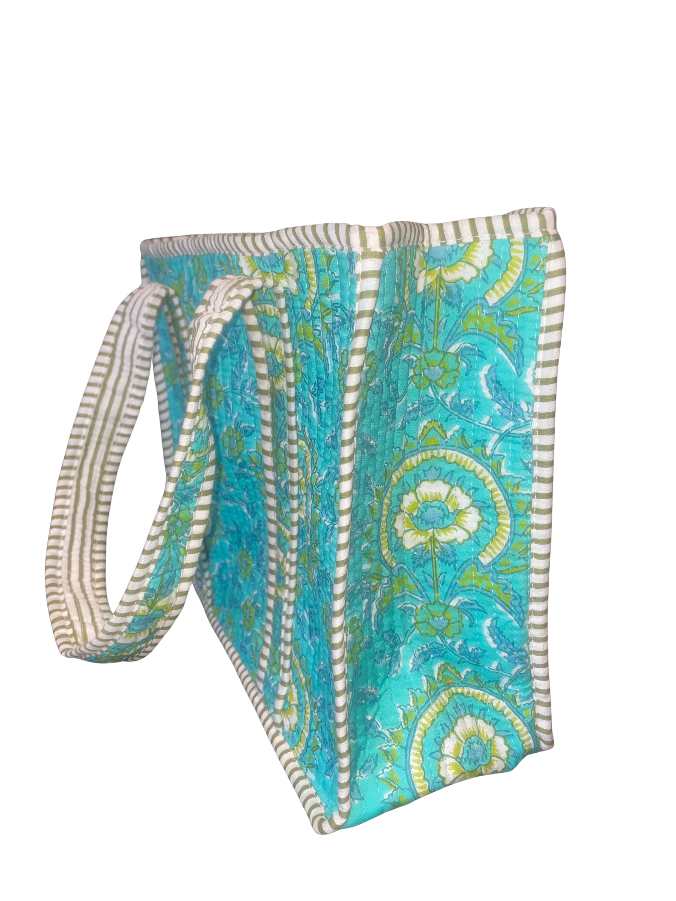 Mini Quilted Bag - Turquoise/Green