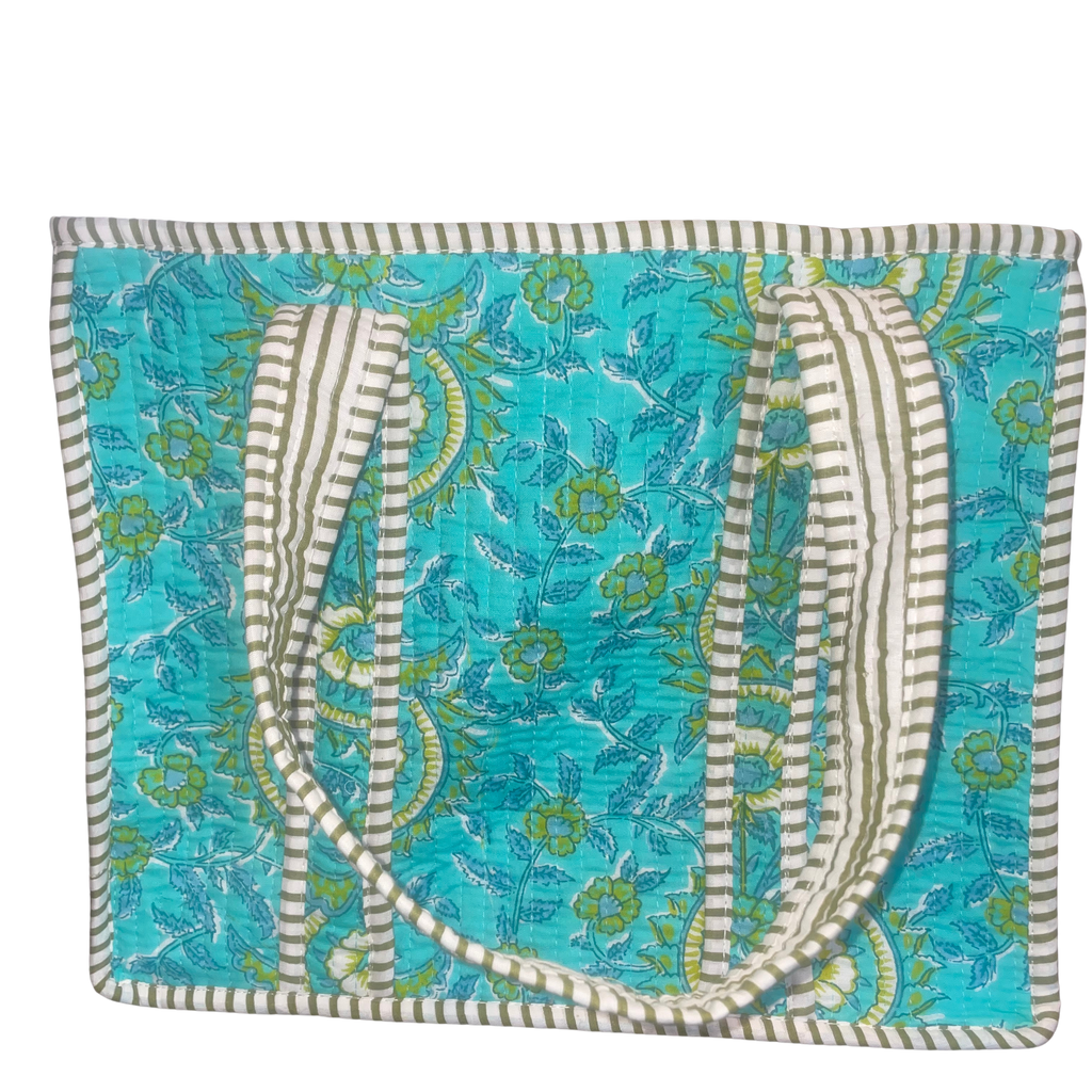 Mini Quilted Bag - Turquoise/Green