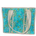 Mini Quilted Bag - Turquoise/Green