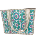 Mini Quilted Bag - Teal/Pink